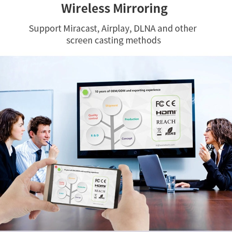 S90 DLP Android 9.0 2GB+32GB 4K Mini WiFi Smart Projector, Power Plug:EU Plug(Black)