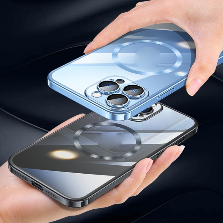 For iPhone 15 Pro Magsafe Magnetic Electroplated PC Phone Case(Transparent) - iPhone 15 Pro Cases by PMC TechLife | Online Shopping South Africa | PMC TechLife