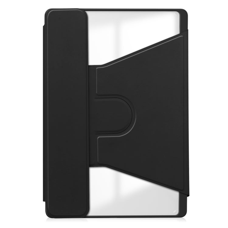 For Lenovo Tab M11/Xiaoxin Pad 11 2024 360 Rotation Transparent Smart Leather Case with Keyboard(Black)