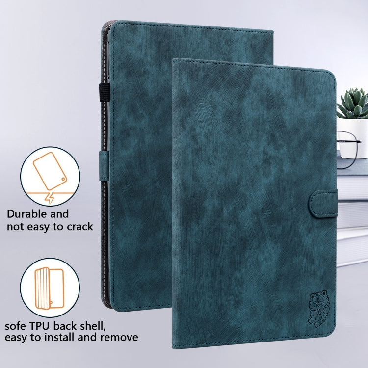For Amazon Kindle Paperwhite 5 2023 2024 Tiger Pattern Flip Leather Tablet Case(Dark Blue)
