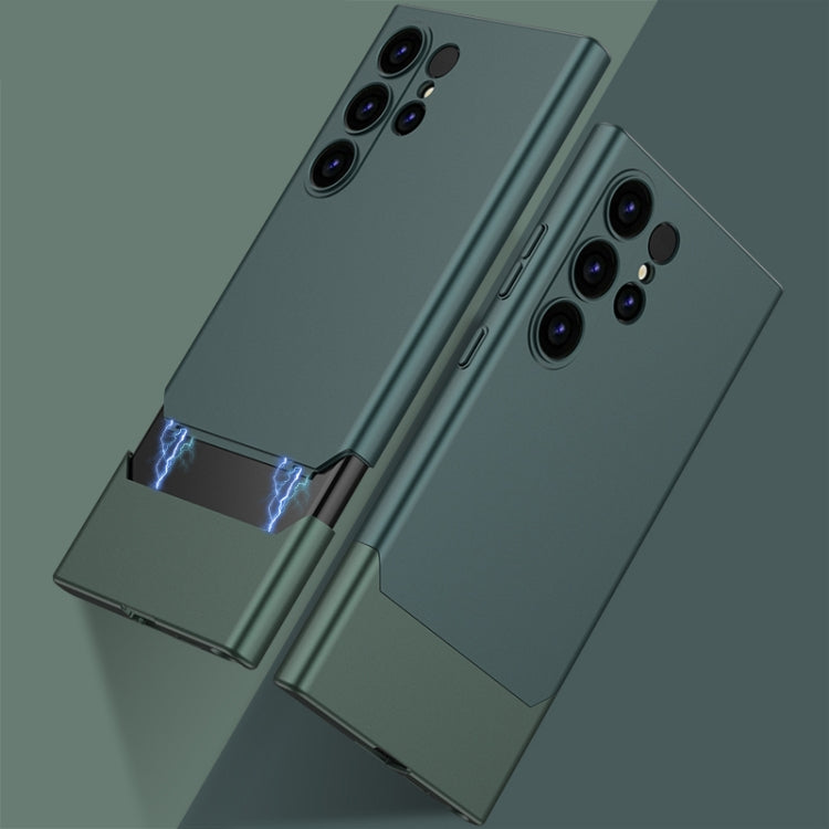 For Samsung Galaxy S24 Ultra 5G GKK Mortise-Tenon Connection Contrast Color Shockproof Phone Case(Green)
