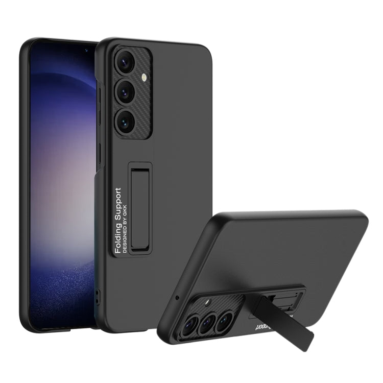 For Samsung Galaxy S24+ 5G GKK Ultra-thin Shockproof Phone Case with Holder(Black)