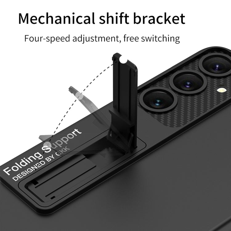 For Samsung Galaxy S24+ 5G GKK Ultra-thin Shockproof Phone Case with Holder(Black)