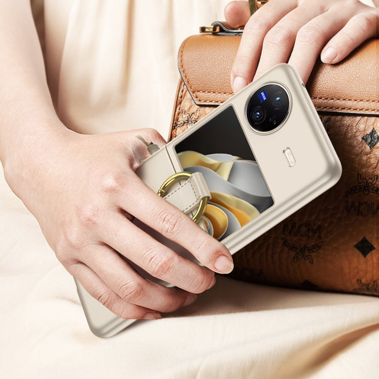 For vivo X Flip GKK Integrated Ultra-thin Full Coverage Phone Case with Ring Holder(Gold) - free shipping - PMC Jewellery - Order now!