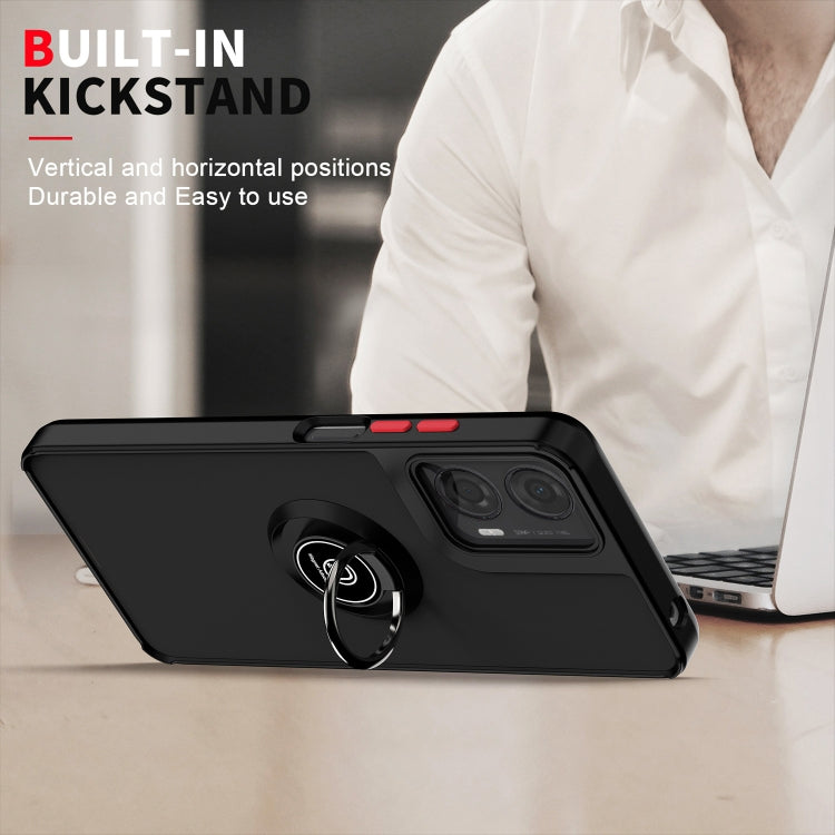 For Motorola Moto G24 / G04 Q Shadow 1 Series TPU + PC Phone Case with Ring(Black+Red) - Motorola Cases by PMC TechLife | Online Shopping South Africa | PMC TechLife | Buy Now Pay Later Mobicred