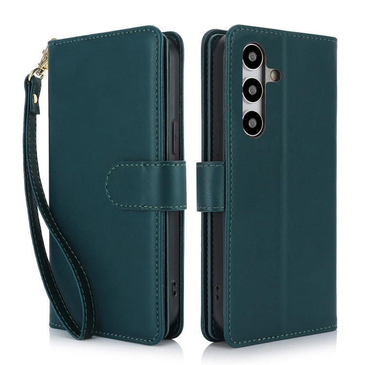 For Samsung Galaxy S24 / S25 5G Multi-Card Wallet RFID Leather Phone Case(Green)