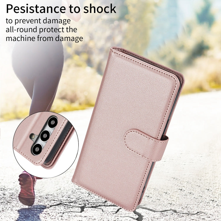 For Samsung Galaxy S24 / S25 5G Multi-Card Wallet RFID Leather Phone Case(Rose Gold) - Galaxy S24 5G Cases by PMC TechLife | Online Shopping South Africa | PMC TechLife | Buy Now Pay Later Mobicred