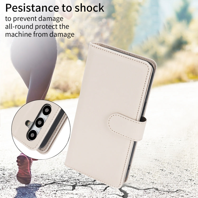 For Samsung Galaxy S24 / S25 5G Multi-Card Wallet RFID Leather Phone Case(Apricot)