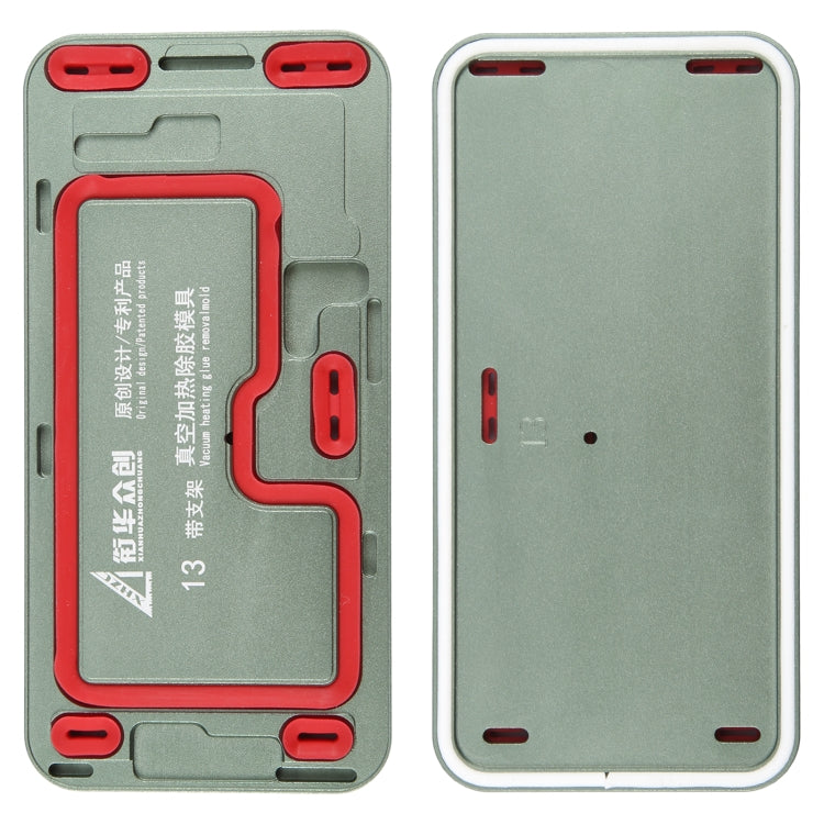 For iPhone 13 LCD Screen Frame Vacuum Heating Glue Removal Mold with Holder