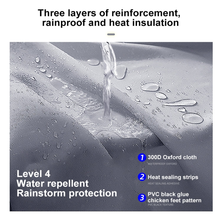 MOTOLSG Motorcycle Waterproof Sunproof Dustproof Thickening Cover, Size:L(Silver Black) - free shipping - PMC Jewellery - Order now!