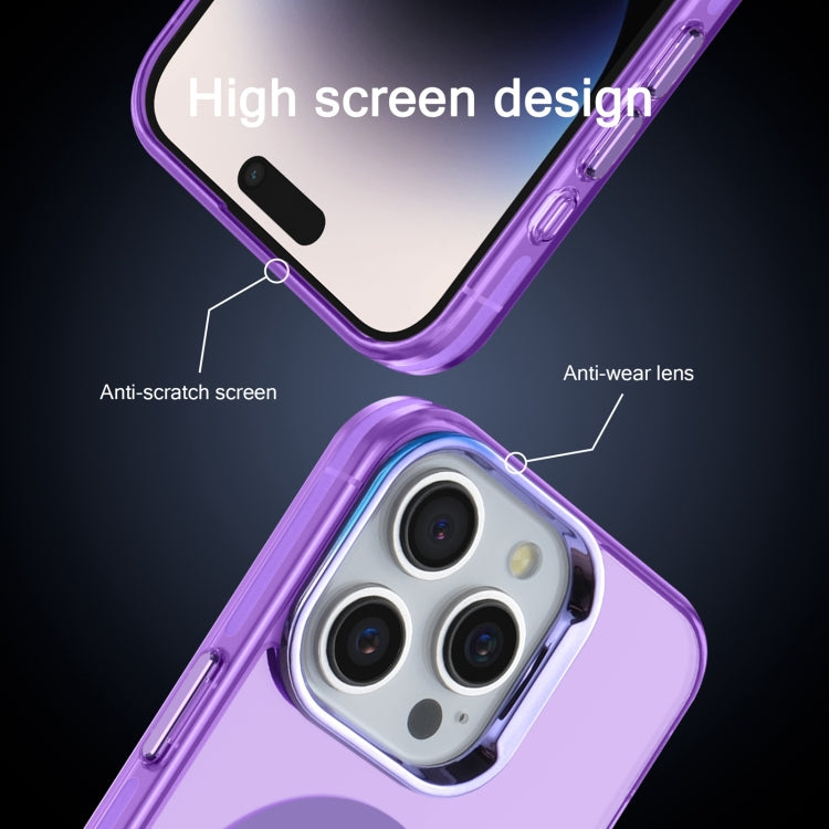 For iPhone 15 Pro Electroplated IMD Magsafe PC Hybrid TPU Phone Case(Purple) - free shipping - PMC TechLife - Order now!