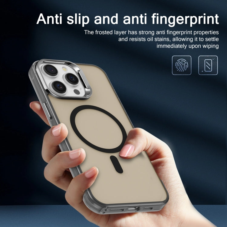 For iPhone 13 Pro Electroplated IMD Magsafe PC Hybrid TPU Phone Case(Black)