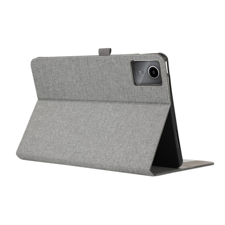 For Lenovo Tab M11 / Xiaoxin Pad 11 2024 Fabric Leather Tablet Case(Grey) - Lenovo by PMC Jewellery | Online Shopping South Africa | PMC Jewellery | Buy Now Pay Later Mobicred