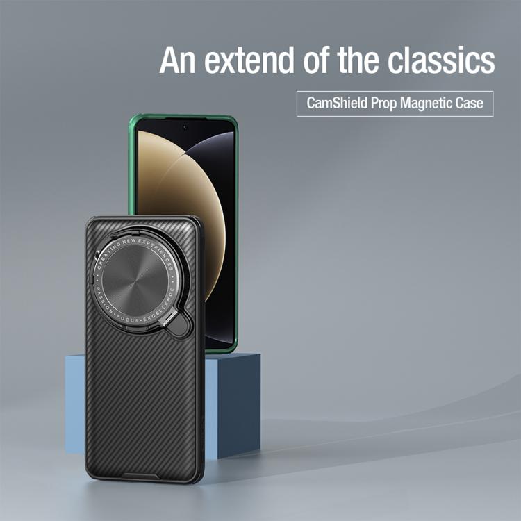 For Xiaomi 15 Ultra NILLKIN Black Mirror Prop CD Texture Mirror Precise Hole MagSafe Magnetic Phone Case(Black) - free shipping - PMC Jewellery - Order now!