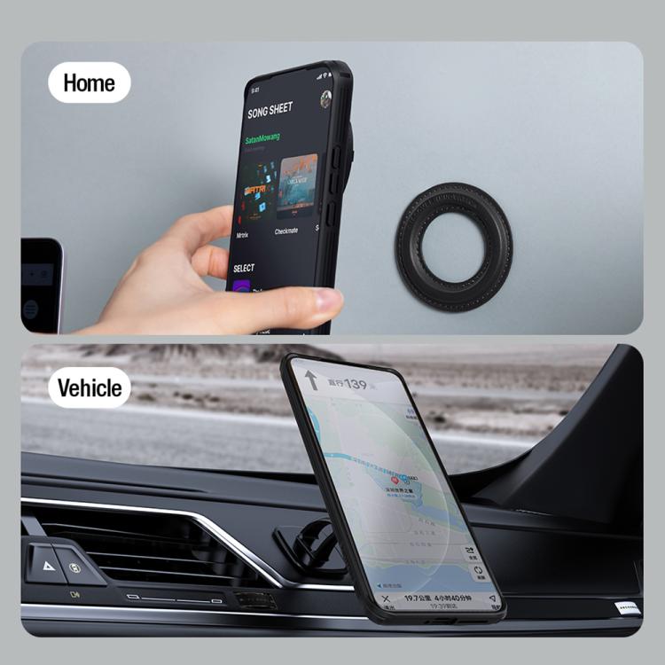 For Xiaomi 15 Ultra NILLKIN Black Mirror Prop CD Texture Mirror Precise Hole MagSafe Magnetic Phone Case(Black) - free shipping - PMC Jewellery - Order now!