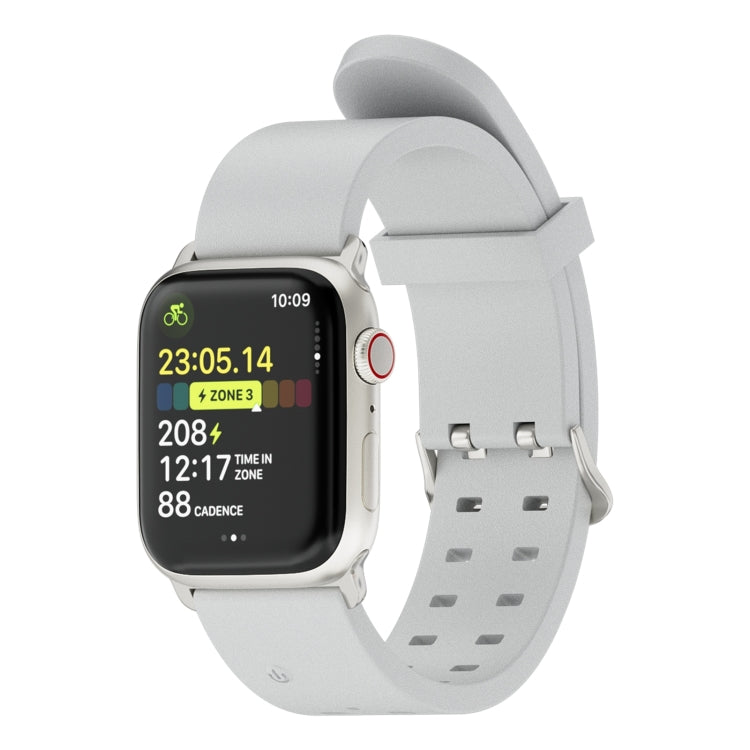 For Apple Watch SE 2023 40mm Luminous Colorful Light Silicone Watch Band(Light Grey)