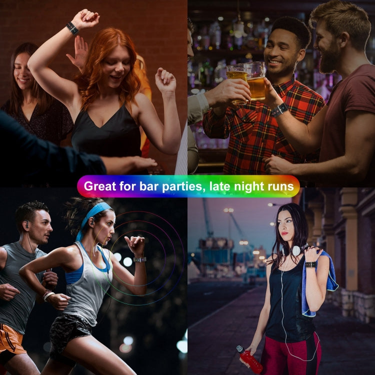 For Apple Watch Series 2 38mm Luminous Colorful Light Silicone Watch Band(Red) - Watch Bands by PMC TechLife | Online Shopping South Africa | PMC TechLife