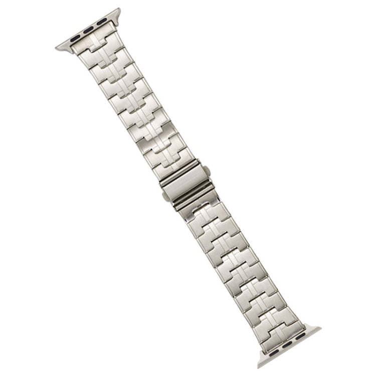 For Apple Watch Series 7 41mm Stainless Steel Watch Band(Starlight)
