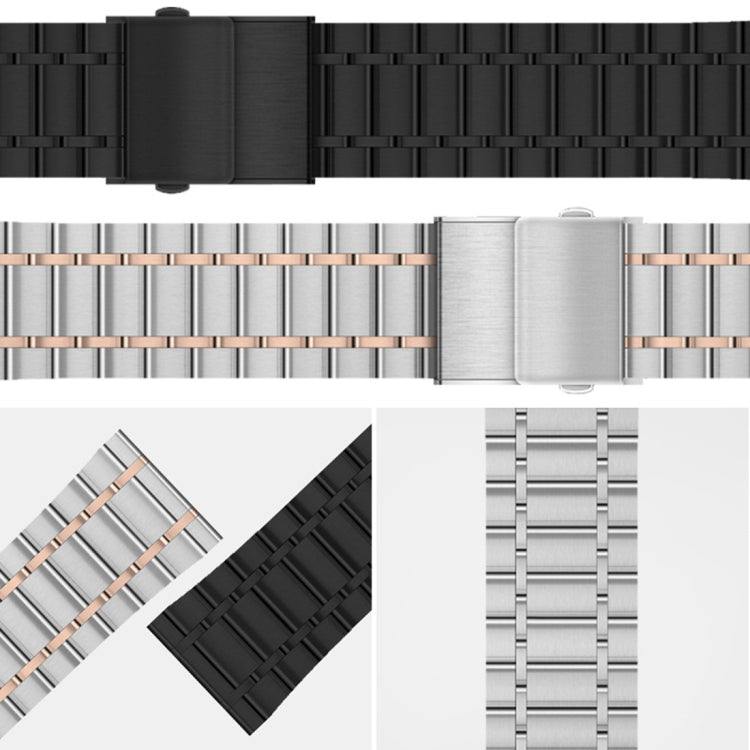 For Huawei Watch GT2 Pro 22mm Five-bead Steel Dual-press Buckle Watch Band(Silver)