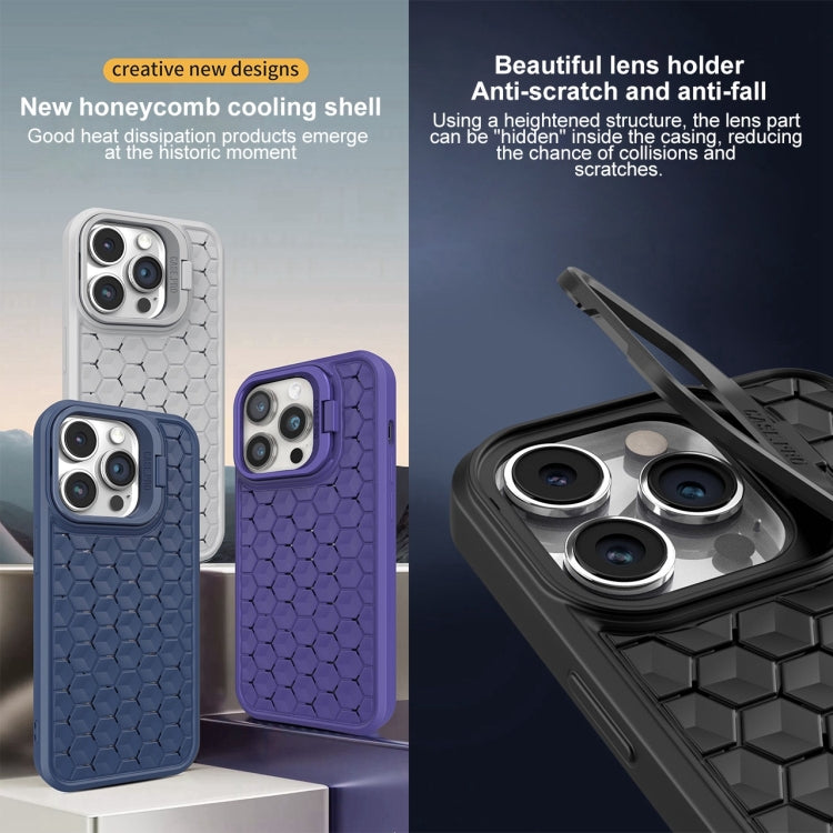 For iPhone 15 Pro Honeycomb Radiating Lens Holder Magsafe Phone Case(Black) - iPhone 15 Pro Cases by PMC Jewellery | Online Shopping South Africa | PMC Jewellery