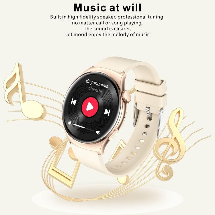QX10 1.43 inch BT5.2 Smart Sport Watch, Support Sleep / Heart Rate / Blood Oxygen / Blood Pressure Health Monitor(Beige)