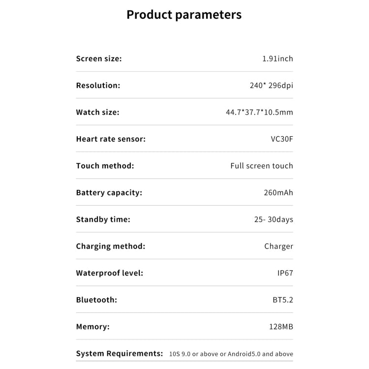 QS11 1.91 inch BT5.2 Smart Sport Watch, Support Sleep / Heart Rate / Blood Oxygen / Temperature / Blood Pressure Health Monitor(Black) - free shipping - PMC TechLife - Order now!