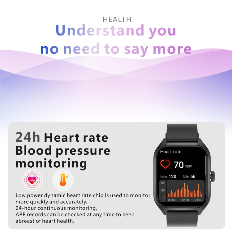Qx5 1.96 inch BT5.2 Smart Sport Watch, Support Bluetooth Call / Sleep / Blood Oxygen / Temperature / Heart Rate / Blood Pressure Health Monitor(Pink)