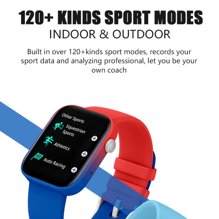P43 1.8 inch TFT Screen Bluetooth Smart Watch, Support Heart Rate Monitoring & 100+ Sports Modes(Gold)