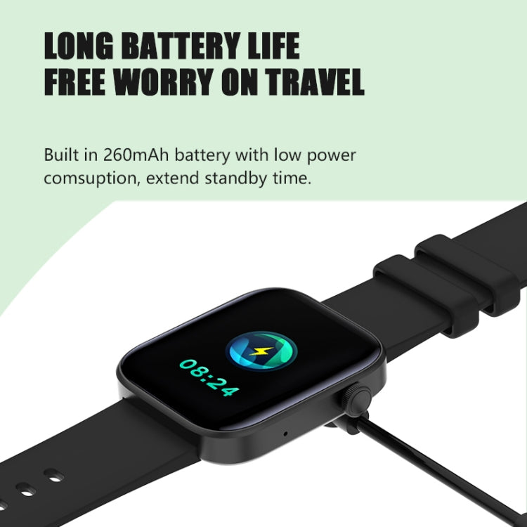P43 1.8 inch TFT Screen Bluetooth Smart Watch, Support Heart Rate Monitoring & 100+ Sports Modes(Black)