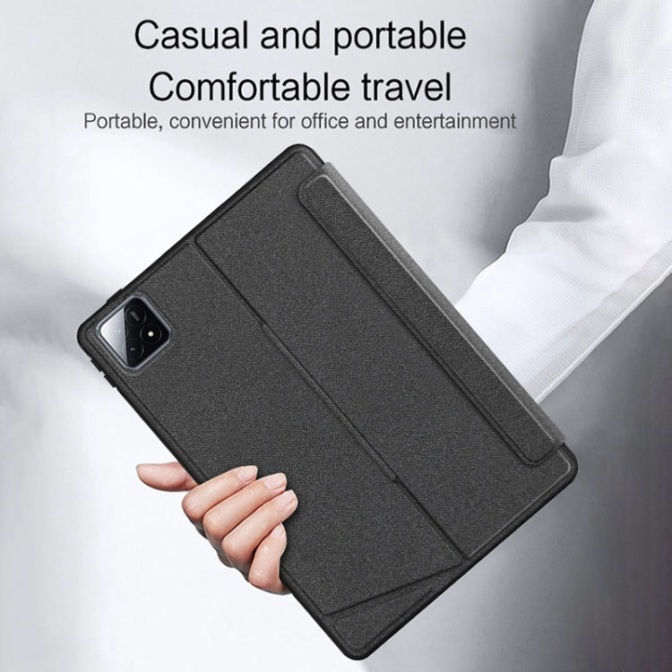 For Xiaomi Pad 6S Pro 12.4 inch Split Bluetooth Keyboard Leather Tablet Case(Black) - Others Keyboard by PMC TechLife | Online Shopping South Africa | PMC TechLife
