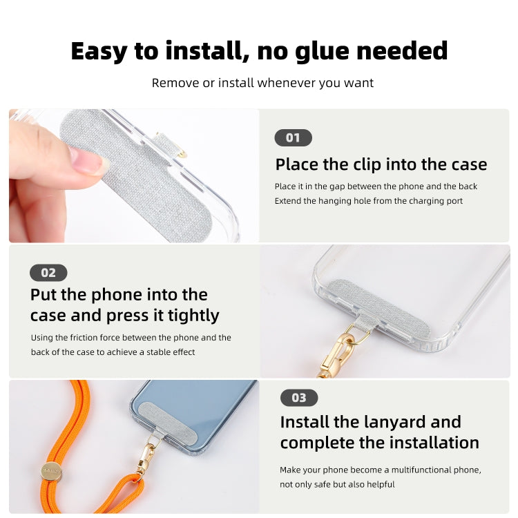mutural Universal Mobile Phone Solid Color Lanyard(Purple)