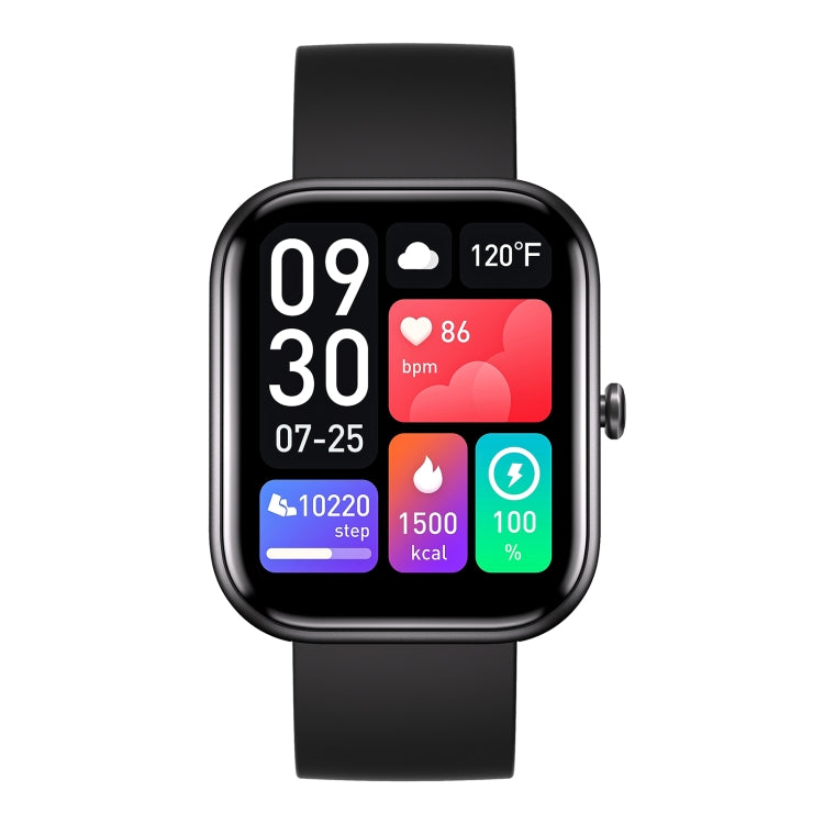 GTS5 2.0 inch Fitness Health Smart Watch, BT Call / Heart Rate / Blood Pressure / MET / Blood Glucose(Black)