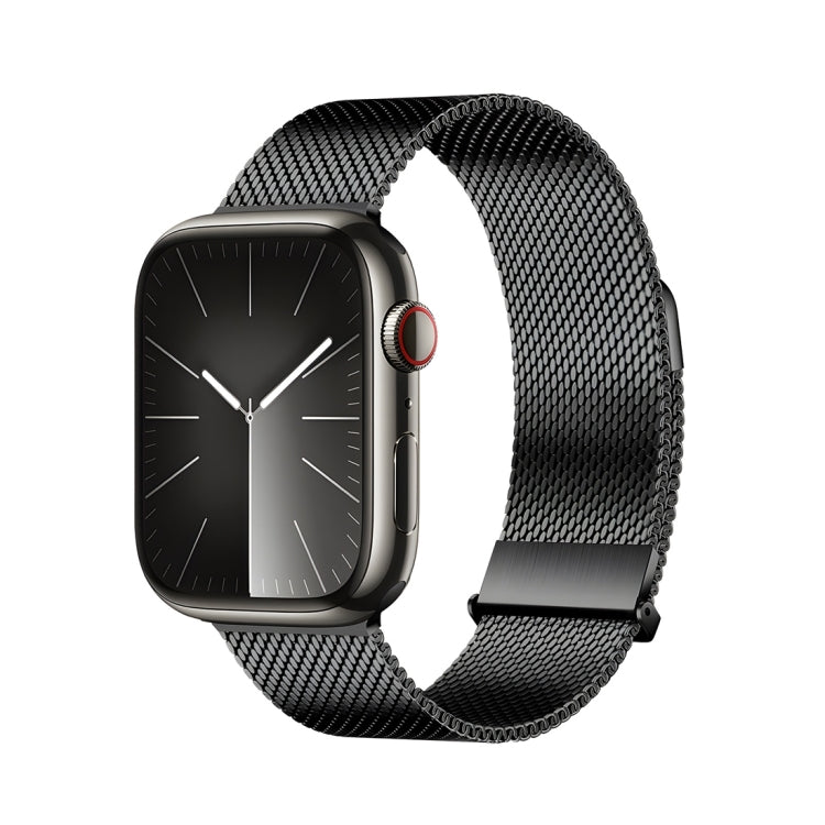 For Apple Watch Series 3 42mm DUX DUCIS Milanese Pro Series Stainless Steel Watch Band(Black)