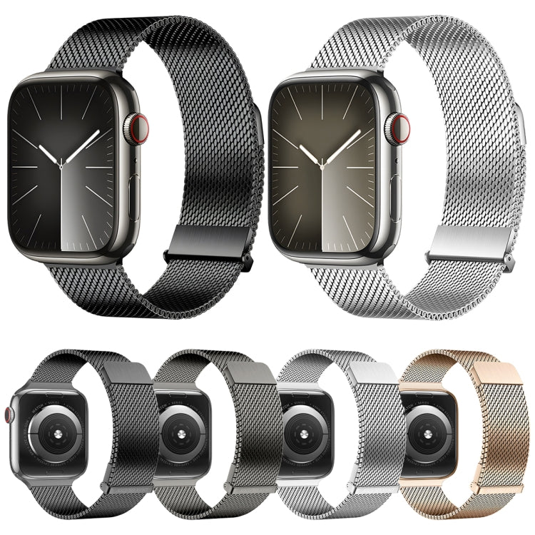 For Apple Watch 42mm DUX DUCIS Milanese Pro Series Stainless Steel Watch Band(Gold) - Watch Bands by DUX DUCIS | Online Shopping South Africa | PMC Jewellery | Buy Now Pay Later Mobicred