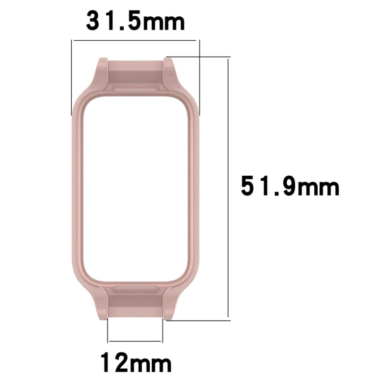 For Samsung Galaxy Fit 3 12mm Half Coverage Hollowed PC Watch Protective Case(Transparent White)