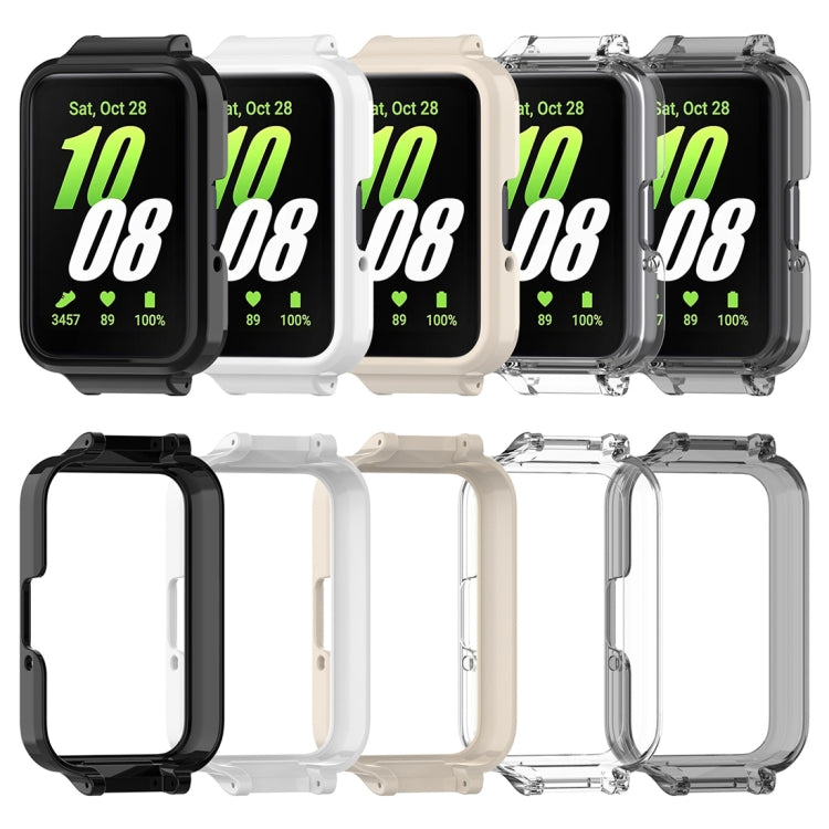 For Samsung Galaxy Fit 3 12mm Half Coverage Hollowed PC Watch Protective Case(White) - Watch Cases by PMC TechLife | Online Shopping South Africa | PMC TechLife