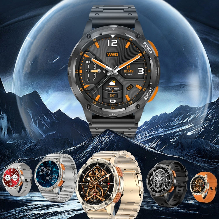 LEMFO AK59 1.43 inch AMLOED Round Screen Silicone Strap Smart Watch(Black) - free shipping - PMC Jewellery - Order now!