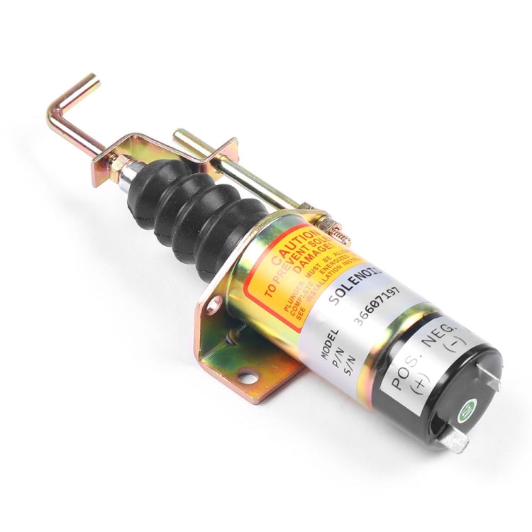 Lister Petter 24V Engine Flameout Solenoid Valve with Magnetic 366-07198(Black)