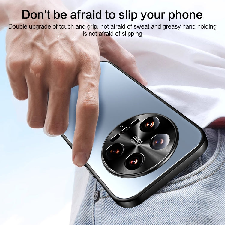 For Xiaomi 14 Ultra R-JUST RJ-61 Electroplating Frosted TPU + PC Phone Case with Holder(Grey) - 14 Ultra Cases by R-JUST | Online Shopping South Africa | PMC Jewellery | Buy Now Pay Later Mobicred