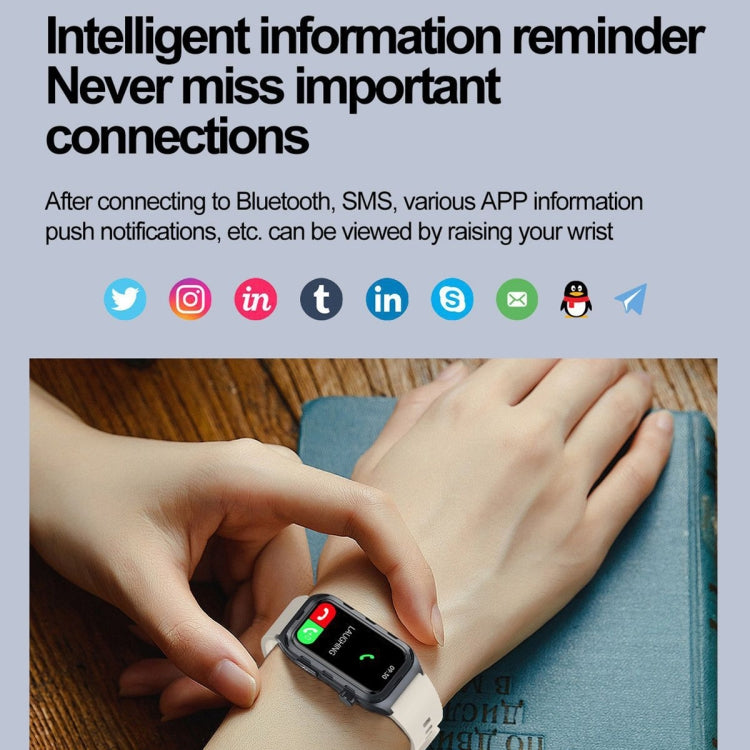 TK79 1.47 inch IP68 Waterproof Smart Watch, Support ECG / Blood Glucose / Blood Oxygen Monitoring / Uric Acid(Beige) - Smart Wristbands by PMC Jewellery | Online Shopping South Africa | PMC Jewellery | Buy Now Pay Later Mobicred