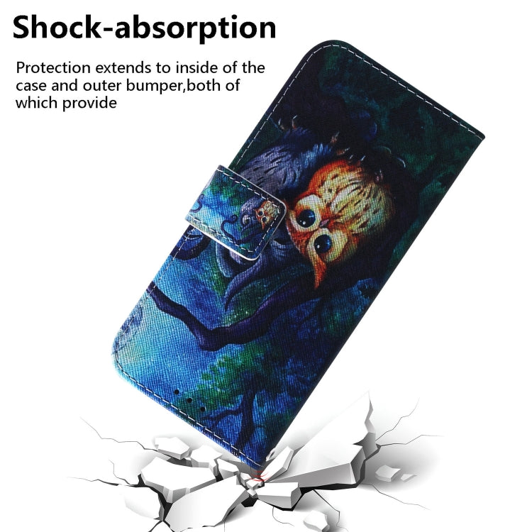 For Google Pixel 9 Pro Coloured Drawing Flip Leather Phone Case(Oil Painting Owl) - Google Cases by PMC TechLife | Online Shopping South Africa | PMC TechLife | Buy Now Pay Later Mobicred