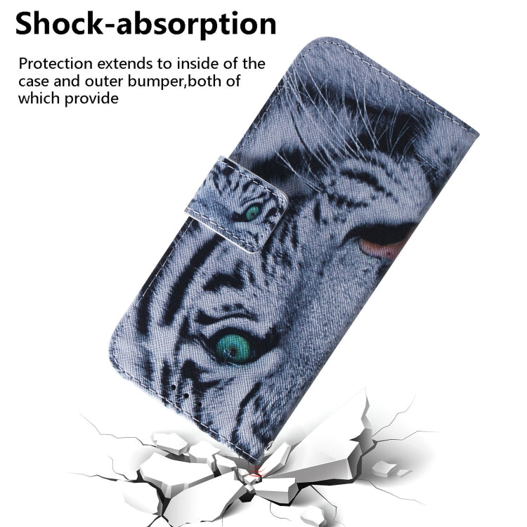 For Google Pixel 9 Coloured Drawing Flip Leather Phone Case(Tiger) - Google Cases by PMC TechLife | Online Shopping South Africa | PMC TechLife | Buy Now Pay Later Mobicred