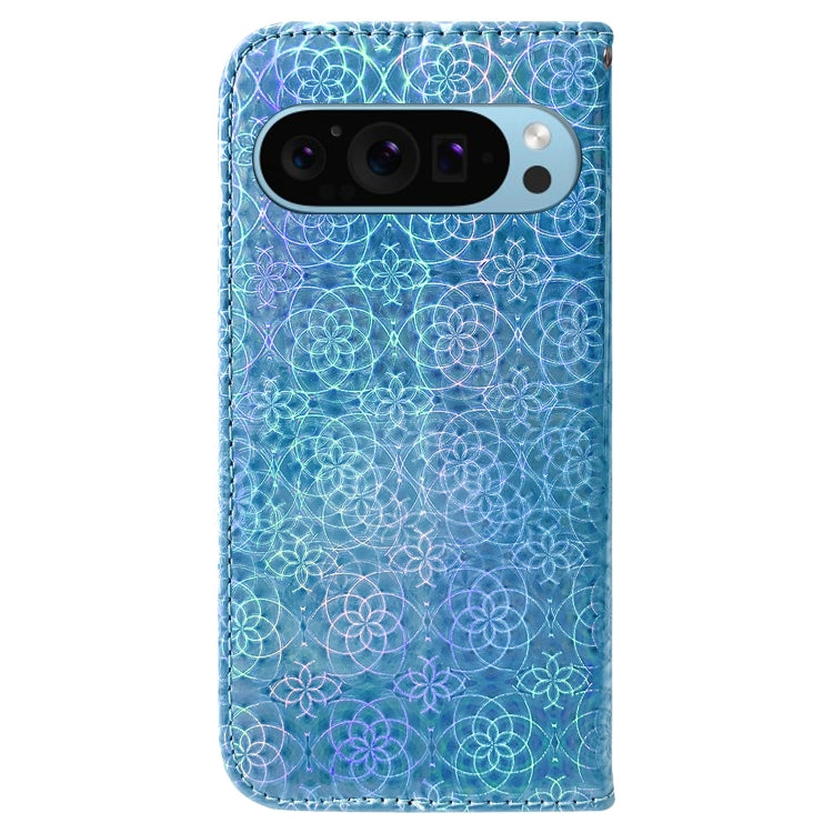 For Google Pixel 9 Pro Colorful Magnetic Buckle Leather Phone Case(Blue)