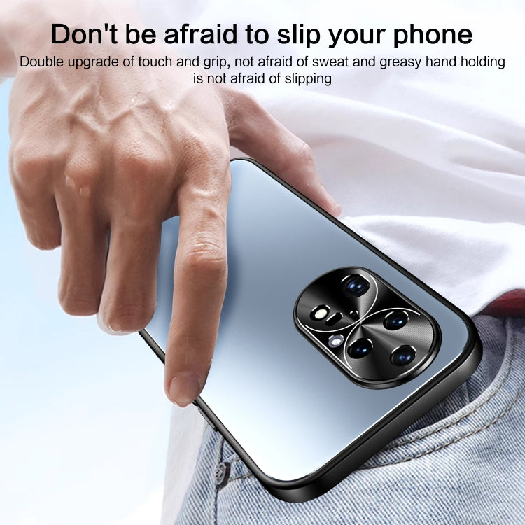 For Huawei P50 Pro R-JUST RJ-61 Electroplating Frosted TPU + PC Phone Case(Silver) - Huawei Cases by R-JUST | Online Shopping South Africa | PMC TechLife | Buy Now Pay Later Mobicred