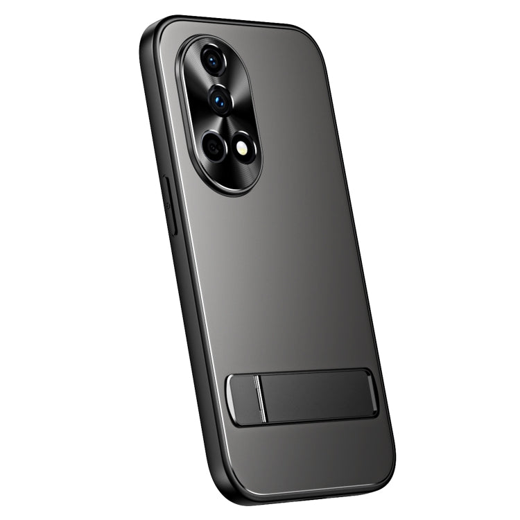 For Huawei nova 12 R-JUST RJ-61 Electroplating Frosted TPU + PC Phone Case with Holder(Grey)
