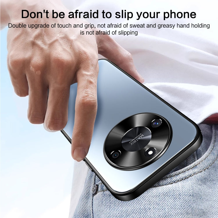 For Honor X50 R-JUST RJ-61 Electroplating Frosted TPU + PC Phone Case(Grey) - Honor Cases by R-JUST | Online Shopping South Africa | PMC TechLife | Buy Now Pay Later Mobicred