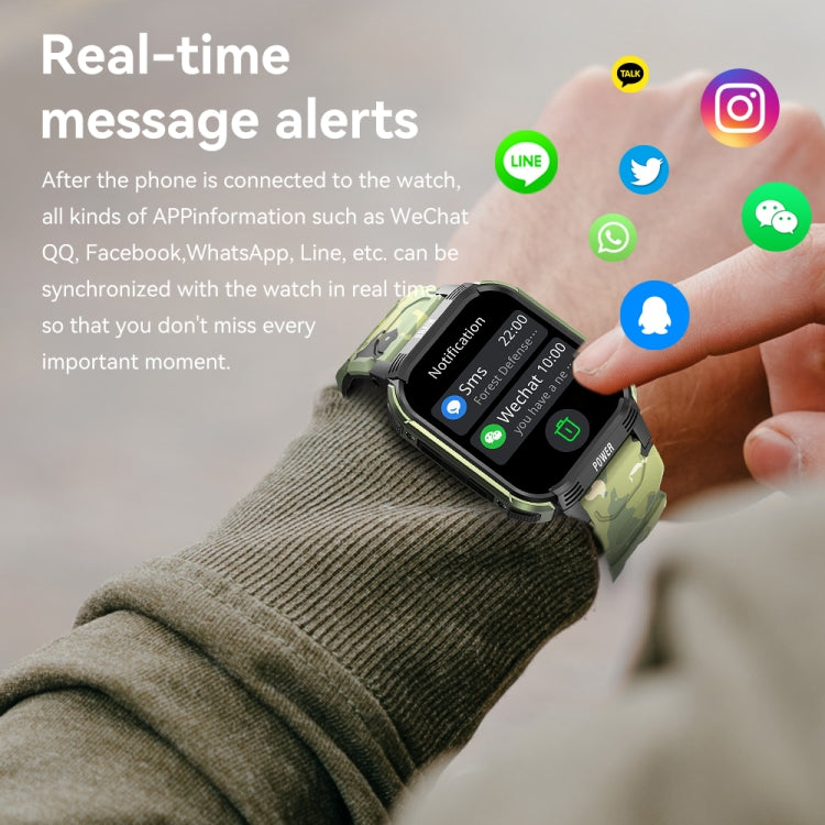 LEMFO LT08 1.85 inch TFT Screen Smart Watch Supports Bluetooth Calls(Blue Black) - free shipping - PMC TechLife - Order now!