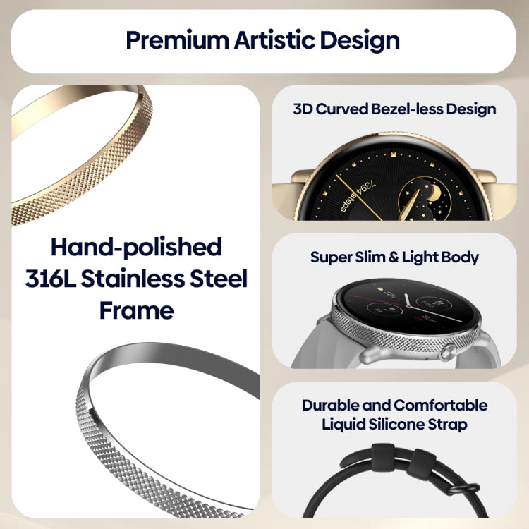 Zeblaze GTR 3 Pro 1.43 inch Screen Voice Calling Smart Watch, Support Heart Rate / Blood Pressure / Blood Oxygen(Silver)