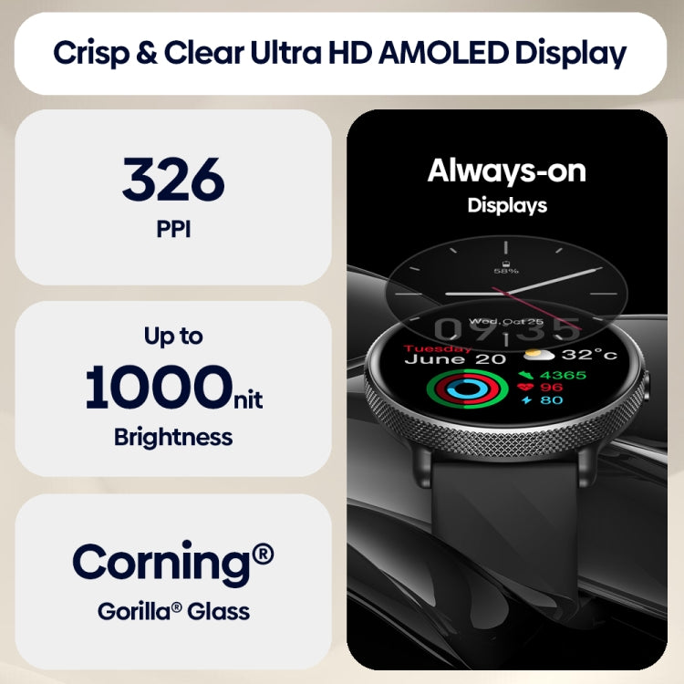 Zeblaze GTR 3 Pro 1.43 inch Screen Voice Calling Smart Watch, Support Heart Rate / Blood Pressure / Blood Oxygen(Silver)