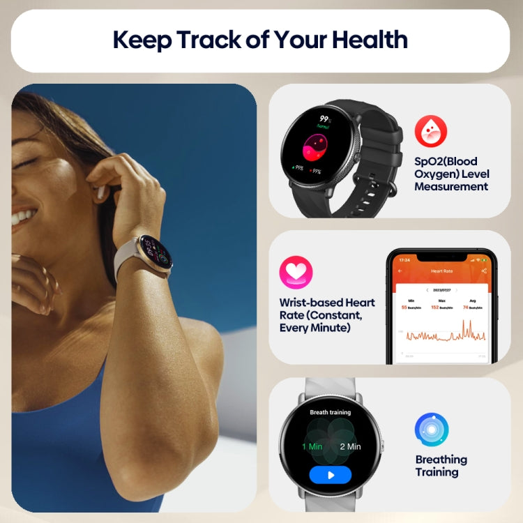 Zeblaze GTR 3 Pro 1.43 inch Screen Voice Calling Smart Watch, Support Heart Rate / Blood Pressure / Blood Oxygen(Silver)